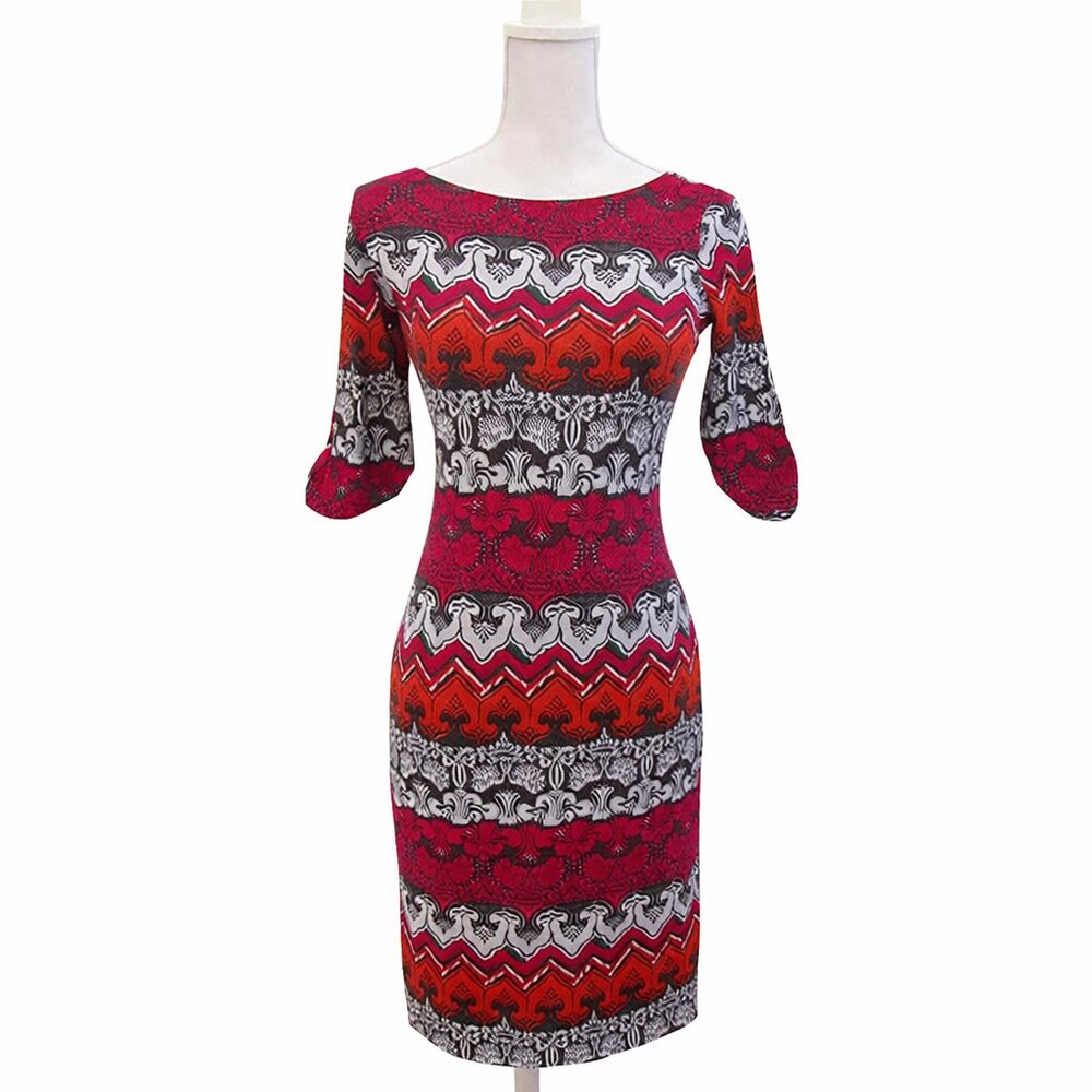 Soybu Elana Colorful Bodycon Dress Stretch Body Hugging XS NEW NWT